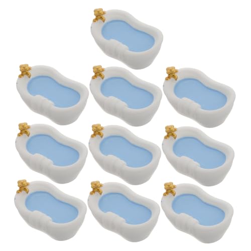 LRXIYODE 10 Stück Badewannen Puppenhaus Miniaturen Zum Basteln Puppenhaus Garten Mini Puppenhaus Zubehör Mini Badewanne Mini Badewanne Miniatur Badezimmer Mini Badewanne von LRXIYODE