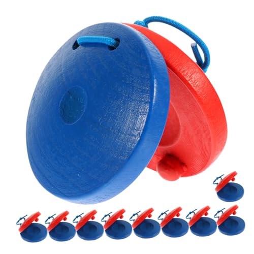 LRXIYODE 10 Stück Kastagnettenspielzeug Für Kinder: Fingerschlaginstrumente Aus Holz Für Kinder, Schulmusikspielzeug Für Rhythmustraining, Orff-musikunterricht LRXIYODE 10 Stück Kastagnettenspielzeug Für Kinder: Fingerschlaginstrumente Aus Holz Für Kinder, Schulmusikspielzeug Für Rhythmustraining, Orff-musikunterricht von LRXIYODE