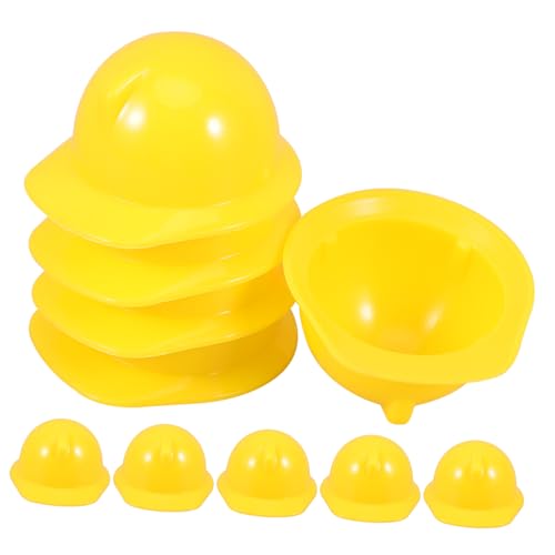 LRXIYODE 10Stücke Miniatur Bauhelm für Puppen und Haustiere Leichte Sicherheitshelme für Themenpartys Kleiner Dekorationen Selbstgemacht Zubehör von LRXIYODE