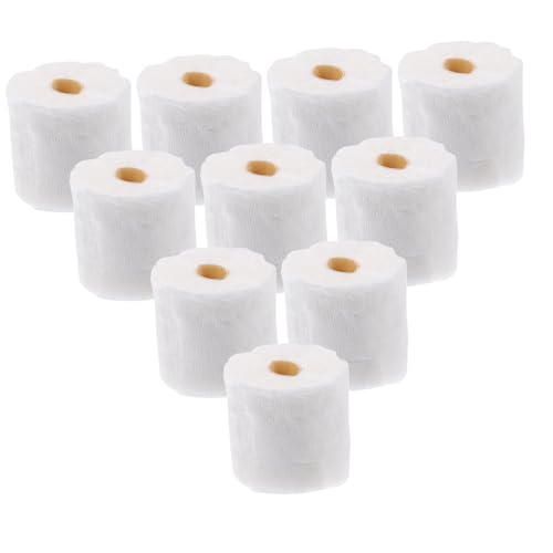 LRXIYODE 10 Stück Miniatur-modellröhrenpapier Puppe Teppich Figuren Klein Dolly Miniaturen Plüsch Toilettenartikel Überraschung Windeln Bad Mini-Handtuch Rosa Plastik von LRXIYODE