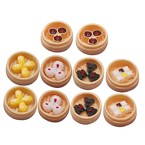 LRXIYODE 10 Stück Miniatur-lebensmittelspielzeug Brötchen Sicheres Material Für Miniatur- Teehaus Und Foto-Requisiten von LRXIYODE