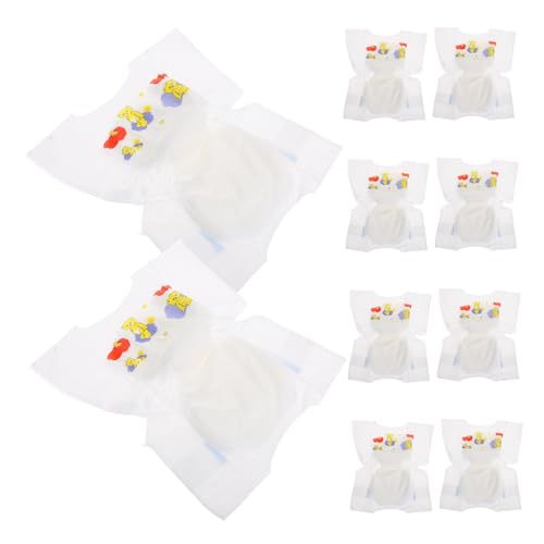 LRXIYODE 10 Stück Puppenwindeln Babypuppe Simulationswindeln Puppen Babyzubehör Puppenkostüm Dekor Puppen Babywindeln Puppenzubehör Neugeborenen Puppenwindeln Weißer Vliesstoff von LRXIYODE