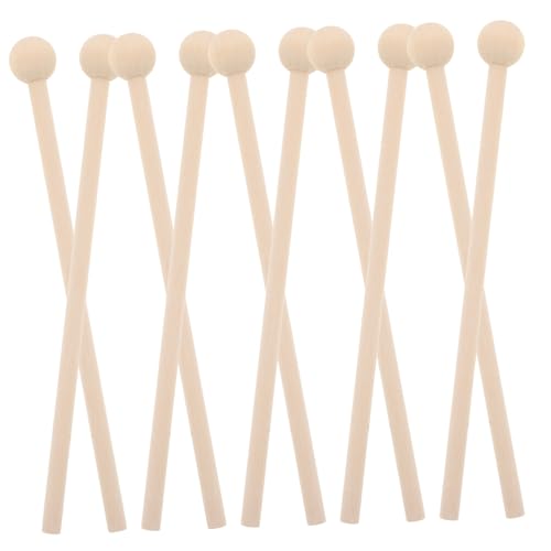 LRXIYODE 10 Stück Rhythmusstäbe Baseballhandschuh Trommelschlägel Trommelstöcke Musikinstrumente Für Babytrommel Orff Schlägel Xylophon Zubehör Silikontasche von LRXIYODE