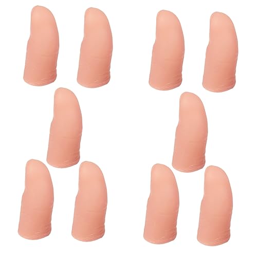 LRXIYODE 10 Stück Teiliges Fake Thumb Cover aus Weichem Material Realistische Simulation Fingerhülle für Zaubertricks Bühnenauftritte Kinderparty Leicht und Sicher LRXIYODE 10 Stück Teiliges Fake Thumb Cover aus Weichem Material Realistische Simulation Fingerhülle für Zaubertricks Bühnenauftritte Kinderparty Leicht und Sicher von LRXIYODE