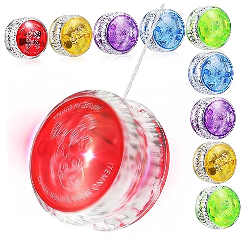 LRXIYODE 10 Stück Teiliges Kleine Bunte Yo Yo Bälle aus Kunststoff Reaktionsschnelle Partygeschenke für Leichte Robuste und Handfreundliche Spielzeugbälle zur Fingerfertigkeit und von LRXIYODE