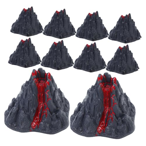 LRXIYODE 10 Stück Teiliges Künstliches Vulkangestein Realistische Lava Simulation Dekoratives Modell für Landschaft Party Deko Aquarium Ornament für Sammler von LRXIYODE