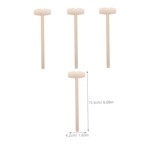 LRXIYODE 10 Stück Teiliges Mini Holzhammer für Sichere Glatte Kanten Langlebig und Leicht Vielseitig Einsetzbar Dekoration Handliche für Einfache Nutzung und Aufbewahrung von LRXIYODE