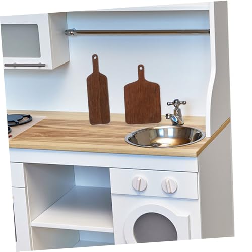 LRXIYODE 10 Stück Teiliges Mini Schneidebrett aus Holz Realistisches Küchenbrett für Puppenhaus Multifunktionale Miniatur Küchenaccessoires Robust und Pädagogisch für Basteln und Sammeln von LRXIYODE
