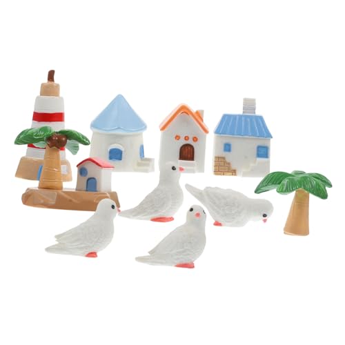LRXIYODE 10 Stück Teiliges Miniatur Deko Fein Gearbeitete Micro Landscape Ornamente Lebensechte Mini Beach Decorations für Puppenhaus und DIY Garten Leicht Detailreich Vielseitig von LRXIYODE