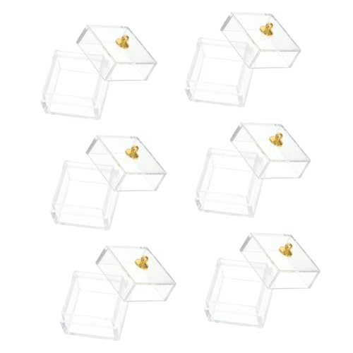 LRXIYODE 10 Stück Teiliges Miniatur Displaybox Transparent Kunststoff Aufbewahrungsbox für Puppenhaus Dekoration Süßigkeiten Aufbewahrungsschaukasten Kleine von LRXIYODE
