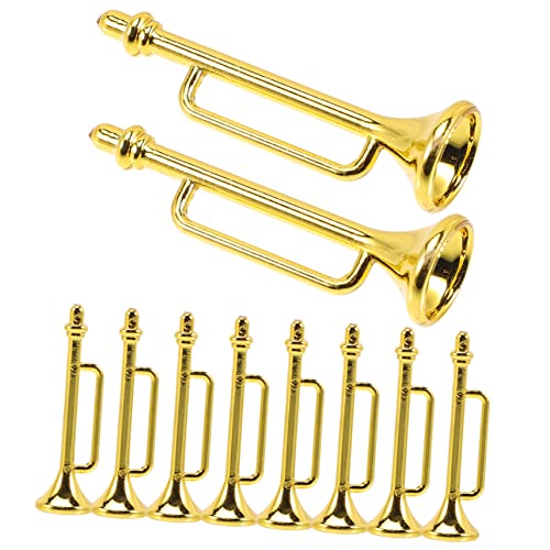 LRXIYODE 10 Stück Teiliges Miniatur Musikinstrument Modell Miniatur Trompete Dekoration Puppenhaus Zubehör für DIY Mikro Landschaften und Sammlerstücke LRXIYODE 10 Stück Teiliges Miniatur Musikinstrument Modell Miniatur Trompete Dekoration Puppenhaus Zubehör für DIY Mikro Landschaften und Sammlerstücke von LRXIYODE
