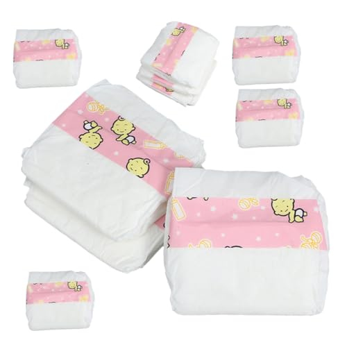 LRXIYODE 10 Stück Teiliges Puppenwindel Realistisch Gestaltete Windeln für Babypuppen Leicht Anzuziehen Fördert Empathie und Verantwortungsbewusstsein Zubehör für Puppen Spiel und LRXIYODE 10 Stück Teiliges Puppenwindel Realistisch Gestaltete Windeln für Babypuppen Leicht Anzuziehen Fördert Empathie und Verantwortungsbewusstsein Zubehör für Puppen Spiel und von LRXIYODE