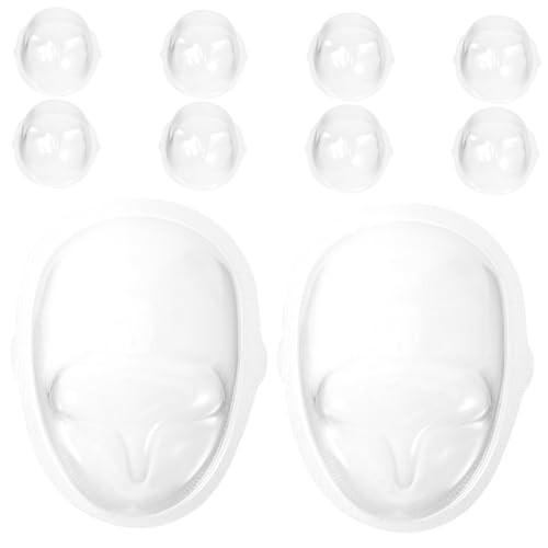 LRXIYODE 10 Stück Teiliges Transparentes PVC Puppen Gesichtsschutz DIY Masken für Puppen und Plüschtiere Klare Kunststoffabdeckungen für Bastelprojekte Kindgerechte Gesichtsmasken Zubehör von LRXIYODE