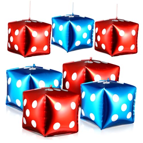 LRXIYODE 10 Stück Teiliges Würfel Folienballon Rot und Blau Aluminiumfolie Dekorative Partywürfel für Motto Geburtstag Hochzeit Langlebig Große Foto Requisite LRXIYODE 10 Stück Teiliges Würfel Folienballon Rot und Blau Aluminiumfolie Dekorative Partywürfel für Motto Geburtstag Hochzeit Langlebig Große Foto Requisite von LRXIYODE