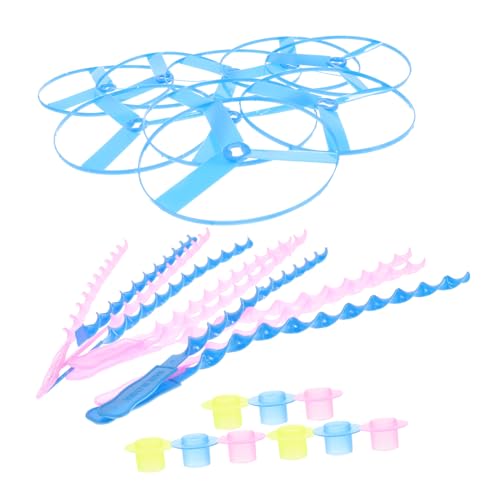 LRXIYODE 10 Stück Teiliges Ziehschnur Flugscheiben für Robustes Kunststoffmaterial Glatte Oberfläche für Outdoor Spielspaß und Eltern Junge Mädchen Aktivitäten Farblich von LRXIYODE