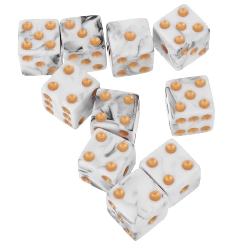 LRXIYODE 10stücke Acrylwürfel Zweifarbige Spielwürfel Mit Großen Löchern Modewürfel Robustes Material Für Spiele Und Partys von LRXIYODE