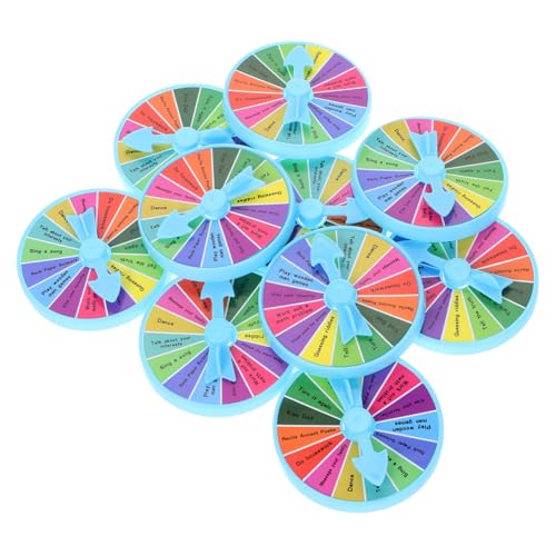 LRXIYODE 10 Stück Unterhaltungs Karnevalsspiele Trinkspiel Teambuilding Spiele Gefühlsradspiel Rad Farbspiele Für Erwachsene Glücksradspiel Kunststoff von LRXIYODE