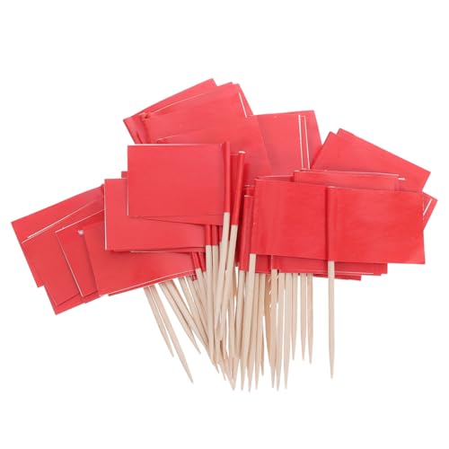 LRXIYODE 100 Stück Mini Zahnstocher Fahnen Rot Robuste Kleine Flaggen für Party Snacks Käse Marker Cupcake Dekoration Vielseitige Tisch ornamente für Buffet und Fingerfood LRXIYODE 100 Stück Mini Zahnstocher Fahnen Rot Robuste Kleine Flaggen für Party Snacks Käse Marker Cupcake Dekoration Vielseitige Tisch ornamente für Buffet und Fingerfood von LRXIYODE