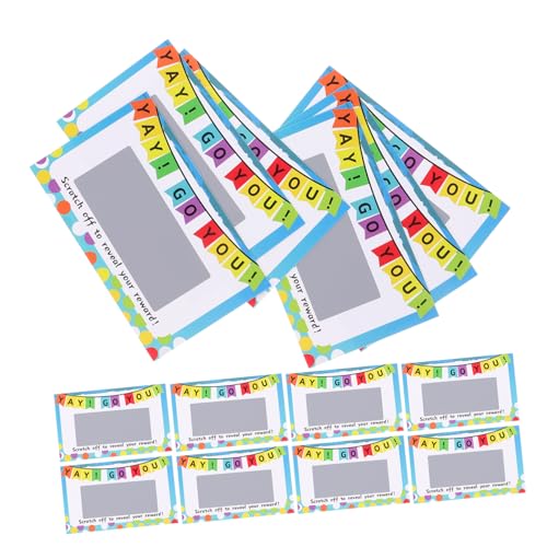 LRXIYODE 100 Stück Rubbelkarten gefälschtes Rubbeln Lose Preise abrubbeln Aufkleber Ausschnitte Karten kratzen leer bastelkarten geburtstagskarten DIY-Karten lustig Rubbellose Spiel Papier von LRXIYODE