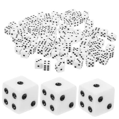 LRXIYODE 100 Stück Sechseitige Spielwürfel mit Schwarzen Punkten Weiße Mahjong Würfel für Brettspiele Partyzubehör und Unterhaltungsspielzeug Leicht und Griffig für Spiel und Lehre LRXIYODE 100 Stück Sechseitige Spielwürfel mit Schwarzen Punkten Weiße Mahjong Würfel für Brettspiele Partyzubehör und Unterhaltungsspielzeug Leicht und Griffig für Spiel und Lehre von LRXIYODE