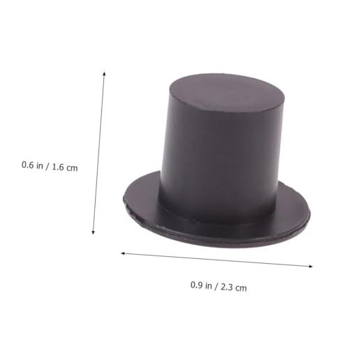 LRXIYODE 100 Stück Teiliges Mini Clown Hut aus Kunststoff Kleine und Große Mini Hüte zum Basteln Weihnachtsdeko DIY Zubehör für Puppen Schneemänner Kreative Handwerksprojekte in Schwarz von LRXIYODE