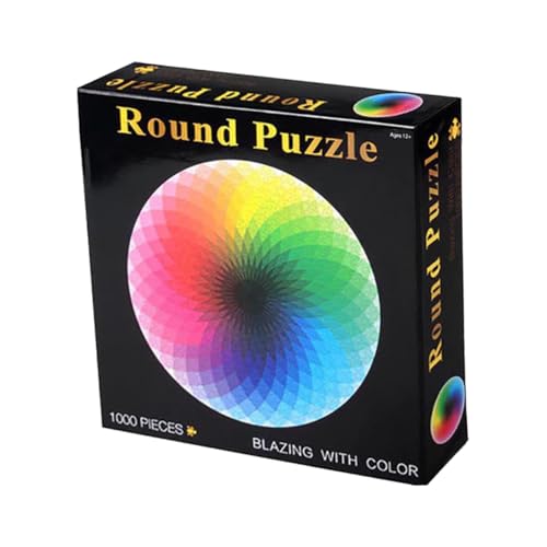 LRXIYODE 1000 Stück Teiliges Rundes Puzzle Bunt Farbintensiv Pädagogisch Präzise Langlebig für Erwachsene Edukatives Freizeitspielzeug LRXIYODE 1000 Stück Teiliges Rundes Puzzle Bunt Farbintensiv Pädagogisch Präzise Langlebig für Erwachsene Edukatives Freizeitspielzeug von LRXIYODE