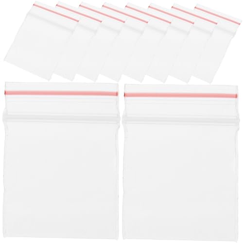 LRXIYODE 100Stücke Miniatur Puppenhaus Aufbewahrungsbeutel Transparente Mini Versiegelte Taschen für Modell Szenen für Schmuck und Kleine Gegenstände von LRXIYODE
