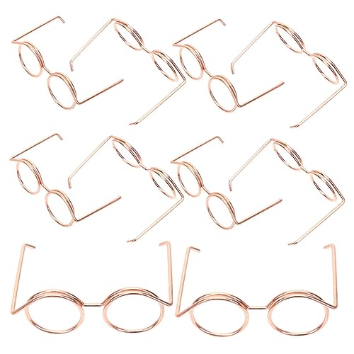 LRXIYODE 10Stücke Puppen Teiliges aus Roségoldenen Rahmenlosen Brillen für Puppen Zubehör für Rollenspiele und Sammler Kompatibel mit Verschiedenen Puppenarten von LRXIYODE