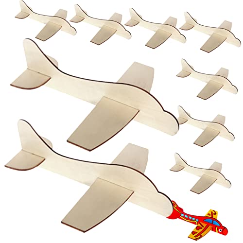 LRXIYODE 10Stücke Teiliges Holzflugzeug Modellset für DIY Bastelspielzeug zum Leeres Flugzeugmodell Fördert Kreativität und Handwerkliche Fähigkeiten für Partys LRXIYODE 10Stücke Teiliges Holzflugzeug Modellset für DIY Bastelspielzeug zum Leeres Flugzeugmodell Fördert Kreativität und Handwerkliche Fähigkeiten für Partys von LRXIYODE