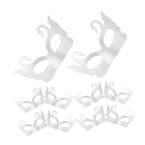 LRXIYODE 10stücke Weiße Papiermaske Unlackierte Handwerk Maske Halbmaske Für Halloween Karneval Masquerade Und Kreative Kostüme Für Malen Und Dekorieren von LRXIYODE