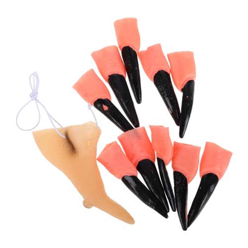 LRXIYODE 11 Stück Halloween Hexennase und Teiliges Zombie Hexen Fingernagel Leichte Bequeme Cosplay Dekoration für Fasching Partybedarf Realistische Masquerade Requisiten Vielseitig LRXIYODE 11 Stück Halloween Hexennase und Teiliges Zombie Hexen Fingernagel Leichte Bequeme Cosplay Dekoration für Fasching Partybedarf Realistische Masquerade Requisiten Vielseitig von LRXIYODE