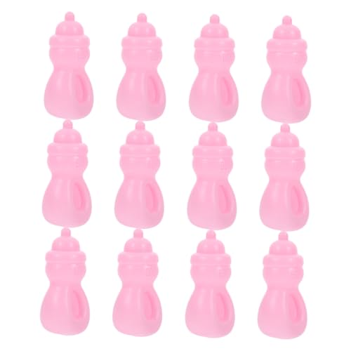 LRXIYODE 12 Stück Babyflaschen Miniatur Saftflaschen Kinderspielzeug Mädchen Babypuppenflaschen Simulationsflaschen Rollenspiel Requisiten Rollenspiel Puppen von LRXIYODE