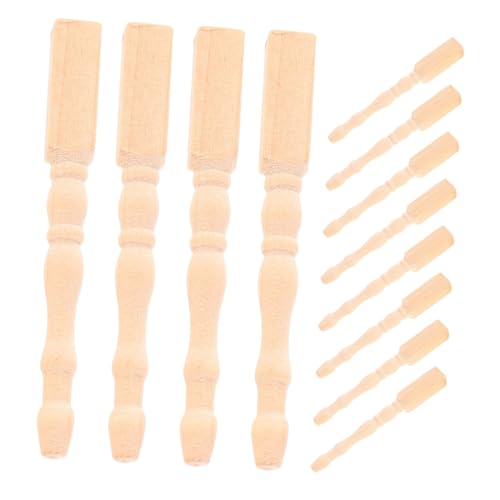 LRXIYODE 12 Stück Maßstab Leichte Sichere Puppenhaus-tischbeine Einfache Montage Vielseitig für Schreibtische Stühle Kleiderschränke und DIY Puppenmöbel Zubehör von LRXIYODE