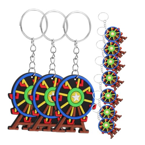 LRXIYODE 12 Stück Rad Schlüsselanhänger Plüsch Schlüsselanhänger Reise Schmuck Organizer Autoschlüsselhalter Der Digitale Zirkus Tasche Flasche Schlüsselanhänger Handgelenksspule von LRXIYODE