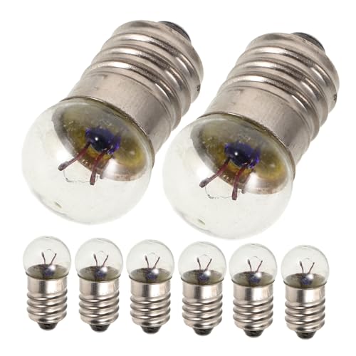 LRXIYODE 12 Stück Taschenlampe Kleine Elektrische Perlen Ersatz Mini Glühbirnen Mini Glühbirnen Für Lampe Miniatur Glühbirnen Glühbirne Taschenlampe Ersatz Taschenlampe von LRXIYODE