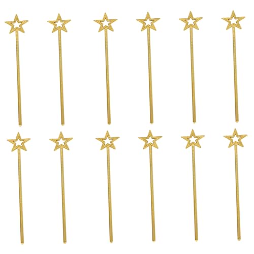LRXIYODE 12 Stück Teiliges Funkelnde Stern-zauberstäbe für Leichte Engel Feenstab Requisiten Ergonomisch für Gruppen Rollenspiele Vielseitig für Kostüme Partys Halloween Weihnachten Cosplay von LRXIYODE