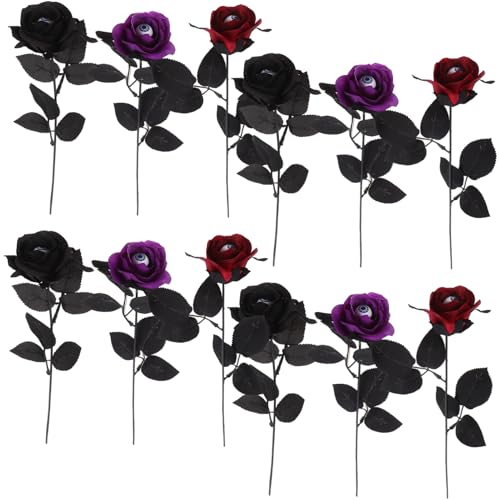 LRXIYODE 12 Stück Teiliges Halloween Dekoblumen mit Künstlichen Rosen und Realistischen Augäpfeln Gruselige Simulation Schwarz Rot für Halloween und Partydekoration Wohnraumgestaltung LRXIYODE 12 Stück Teiliges Halloween Dekoblumen mit Künstlichen Rosen und Realistischen Augäpfeln Gruselige Simulation Schwarz Rot für Halloween und Partydekoration Wohnraumgestaltung von LRXIYODE