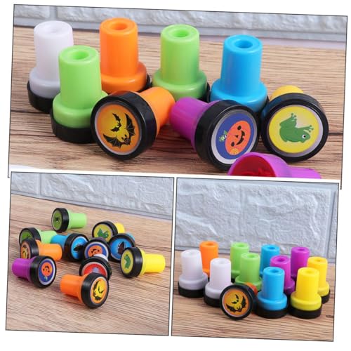 LRXIYODE 12 Stück Teiliges Halloween Stempelset mit Tierischen Motiven Umweltfreundliches Kunststoffmaterial Selbststempelnd ohne Separate Farbmatte als Partygeschenk und Bastelspielzeug LRXIYODE 12 Stück Teiliges Halloween Stempelset mit Tierischen Motiven Umweltfreundliches Kunststoffmaterial Selbststempelnd ohne Separate Farbmatte als Partygeschenk und Bastelspielzeug von LRXIYODE