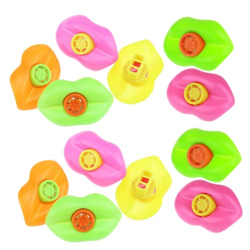 LRXIYODE 12 Stück Teiliges Kinderpfeifen Kleines Musikinstrument für Kleinkinder Sicher und Geruchlos Kreatives Pfeifenspielzeug Förderspielzeug als Geburtstags und Zufällige Farbe von LRXIYODE