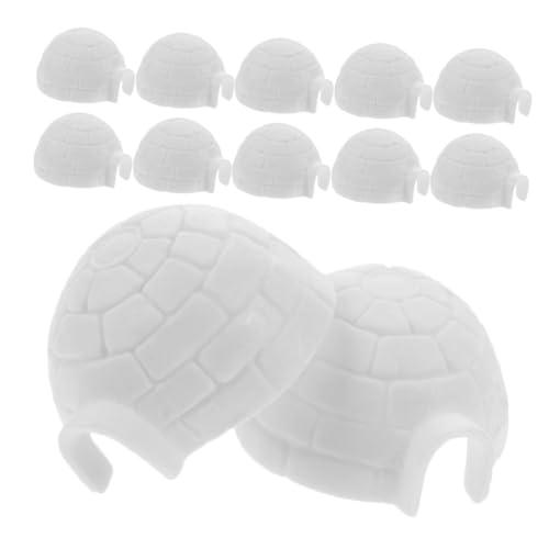 LRXIYODE 12 Stück Teiliges Miniatur EIS Haus Modell aus Kunststoff Realistische Eishaus Figuren Leichte Deko für Kinderzimmer Garten und Schreibtisch Niedliche Polar Tier Ornamente von LRXIYODE