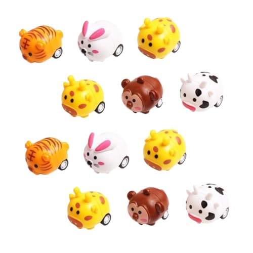 LRXIYODE 12 Stück Teiliges Miniatur Pull Back Auto aus Langlebigem Abs Pädagogisches Kinderspielzeug mit Robustem Inertia Sichere Rückziehautos für Jungen und Mädchen Ab Jahren für von LRXIYODE