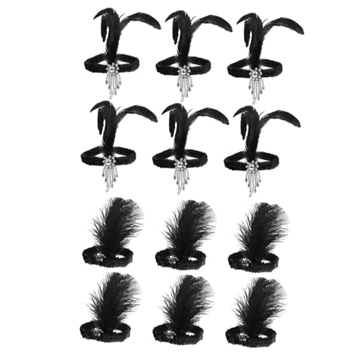 LRXIYODE 12 Stück Teiliges Pailletten Haarband mit Perlen und Federn Leichtes Komfortables Party Haarband für Karneval Fasching und Elegante Kopfbedeckung für Festliche Anlässe LRXIYODE 12 Stück Teiliges Pailletten Haarband mit Perlen und Federn Leichtes Komfortables Party Haarband für Karneval Fasching und Elegante Kopfbedeckung für Festliche Anlässe von LRXIYODE