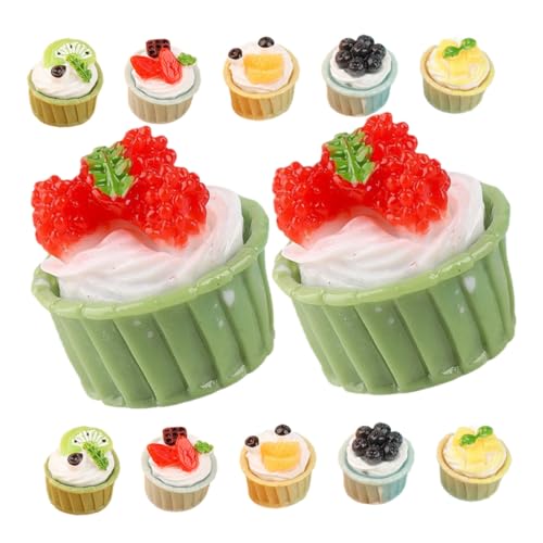 LRXIYODE 12 Stück Teiliges Realistische Künstliche Kuchenmodelle aus Strapazierfähigem Sicherem Material Handgefertigte Dessert Deko für Fotografie Schaufenster und Partydekoration von LRXIYODE