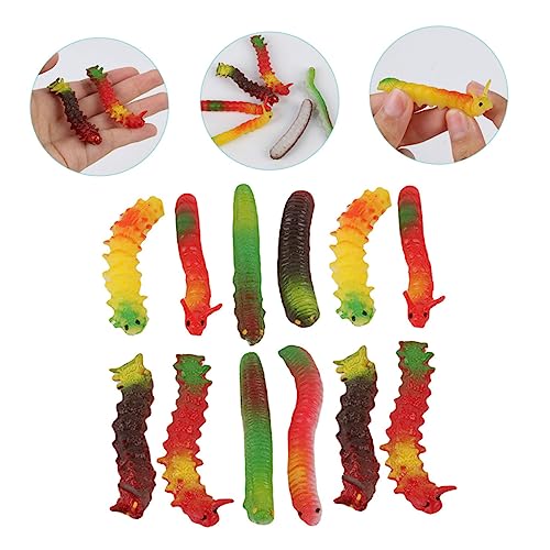 LRXIYODE 12 Stück Teiliges Realistische Raupen Lebensechte Krabbelinsekten aus Stabilem Kunststoff Bunte Halloween Deko und Streichspielzeug für Party und Lernzwecke LRXIYODE 12 Stück Teiliges Realistische Raupen Lebensechte Krabbelinsekten aus Stabilem Kunststoff Bunte Halloween Deko und Streichspielzeug für Party und Lernzwecke von LRXIYODE