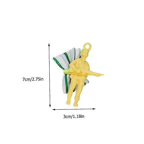 LRXIYODE 12 Stück Teiliges Soldaten Fallschirm Outdoor Handwurf Flugspielzeug für Realistische Fallschirmspringer Nachahmung Fördert Kreativität und Geschicklichkeit Beim Draußen von LRXIYODE