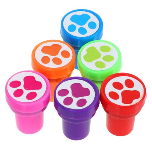 LRXIYODE 12 Stück Teiliges Stempel mit Niedlichen Tierpfotenmotiven Langlebige DIY Cartoon Stempel für als Lehrerbelohnung und Partygeschenk von LRXIYODE