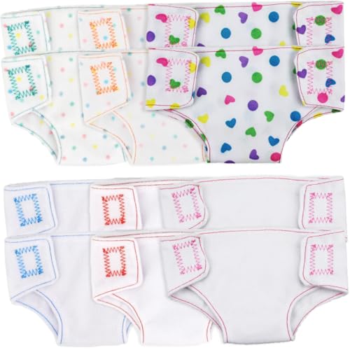 LRXIYODE 12 Stück Teiliges Wiederverwendbarer Stoffpuppenwindeln Puppen Bunte Doll Unterwäsche Pädagogisches für Mädchen Fördert Kreativität und Feinmotorik Beim Anziehenlernen LRXIYODE 12 Stück Teiliges Wiederverwendbarer Stoffpuppenwindeln Puppen Bunte Doll Unterwäsche Pädagogisches für Mädchen Fördert Kreativität und Feinmotorik Beim Anziehenlernen von LRXIYODE