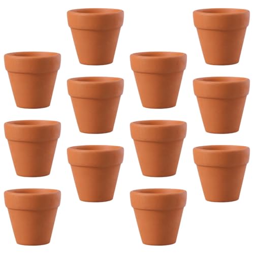 LRXIYODE 12 Stück Terrakotta-pflanztopf Blumentopf Terrakotta-blumentöpfe Terrakotta-Topf Terrakotta-pflanzgefäß Kinderzimmer Töpfe Topfpflanzer Aus Keramik Saftige Töpfe Chocolate Ton von LRXIYODE