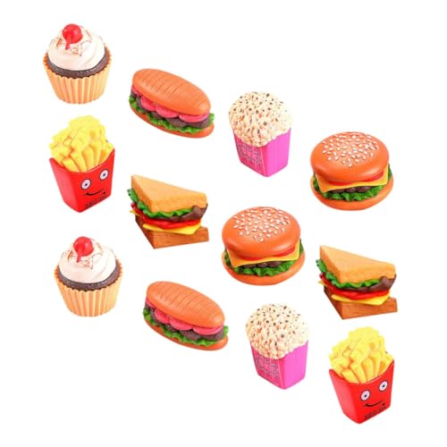 LRXIYODE 12-teiliges Set Simulierter Hamburger-Hotdog Food Playset Simulationsfutter Spielküchenzubehör Spielset Mit Essen Für Kleinkinder Küche Spielset PVC von LRXIYODE