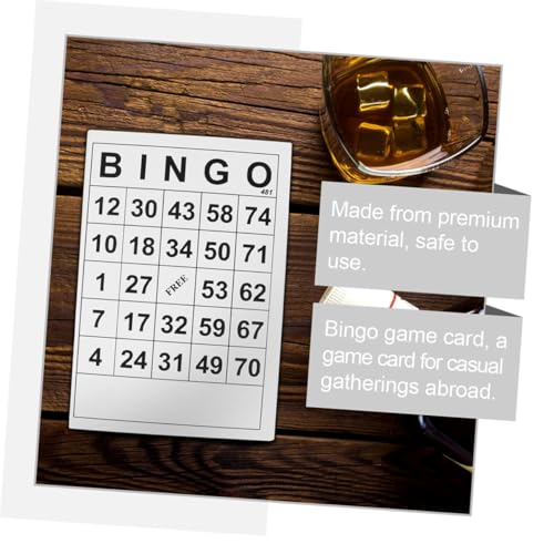 LRXIYODE 120 Stück Teiliges Bingo kartenset für Haushalt und Party Lustige Spielkarten mit Zahlen Einfach zu Spielendes Partyspiel für Erwachsene und Familie Unterhaltsames von LRXIYODE